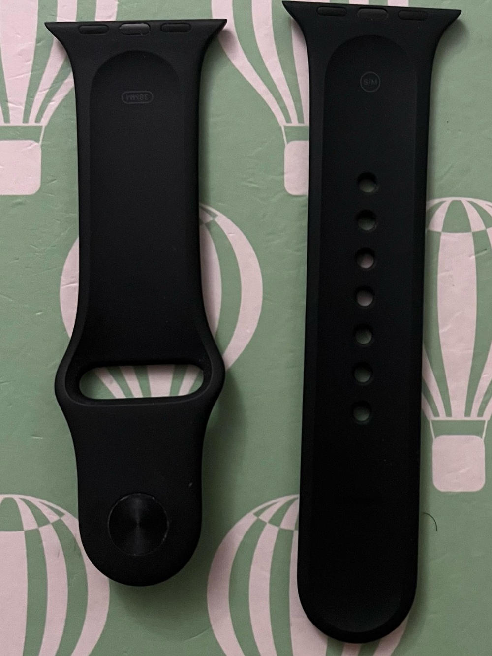 Black Silicone Replacement Watch Band for Smartwatch S/M